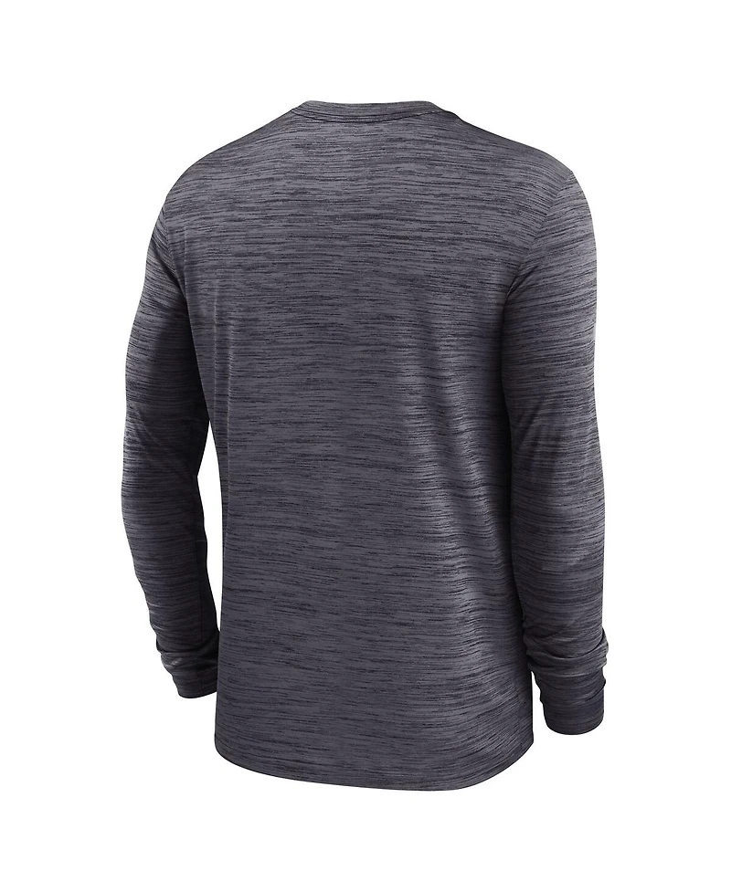 Jordan Men's Black Oklahoma Sooners 2025 Sideline Velocity Performance Long Sleeve T-Shirt