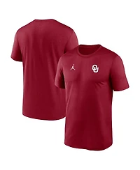 Jordan Men's Crimson Oklahoma Sooners 2025 Sideline Small Logo Legend Performance T-Shirt
