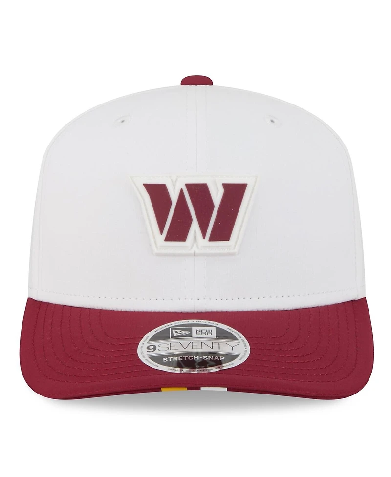 New Era Men's White/Burgundy Washington Commanders 2025 Nfl Training Camp 9SEVENTY Adjustable Hat