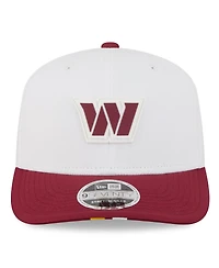 New Era Men's White/Burgundy Washington Commanders 2025 Nfl Training Camp 9SEVENTY Adjustable Hat