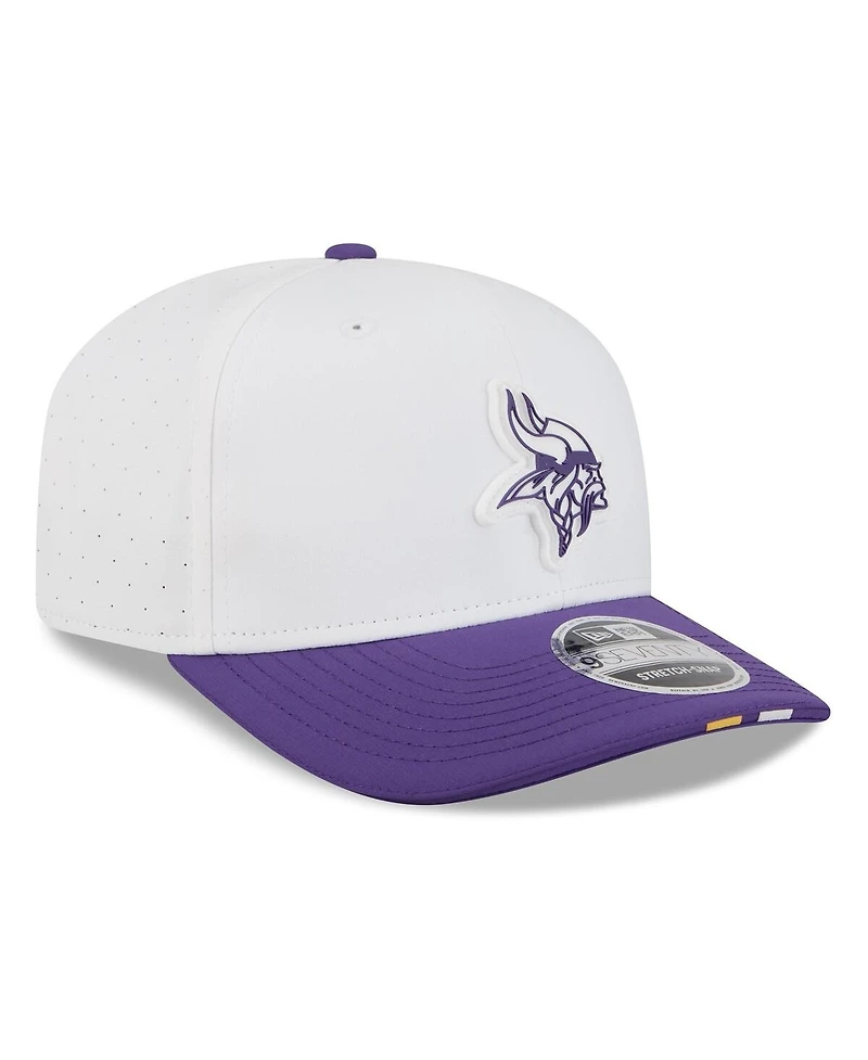 New Era Men's White/Purple Minnesota Vikings 2025 Nfl Training Camp 9SEVENTY Adjustable Hat