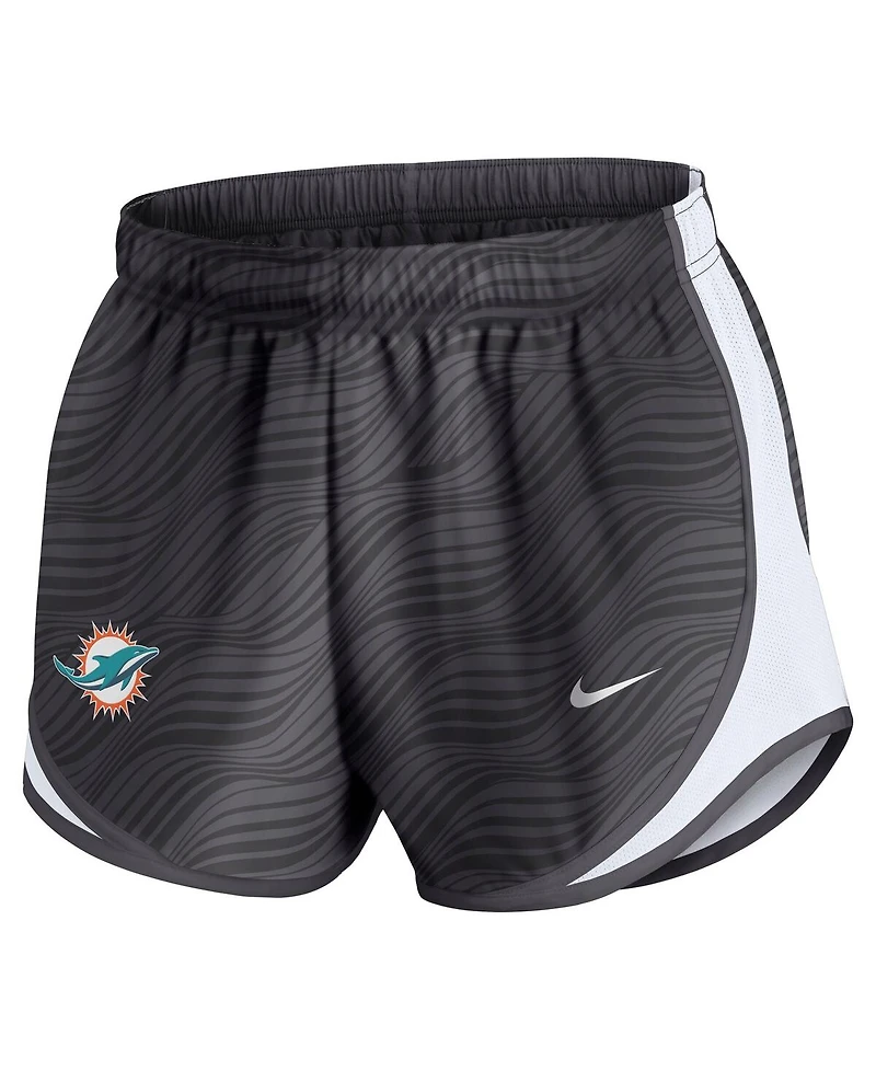 Nike Women's Anthracite Miami Dolphins Tempo Performance Shorts