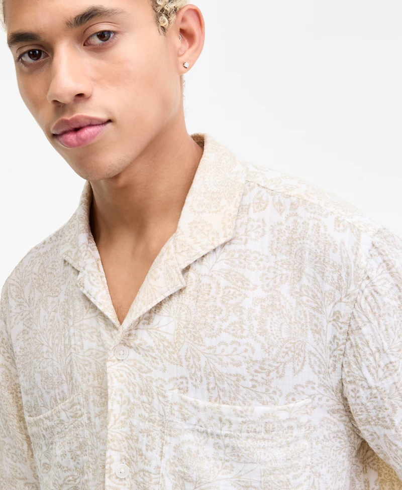 Sun + Stone Men's Camp Mays Regular-Fit Printed Button-Down Shirt, Macy's Exclusive