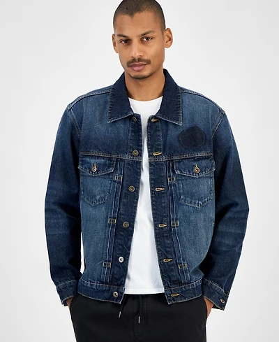 Sun + Stone Men's Denim Trucker Jacket, Macy's Exclusive