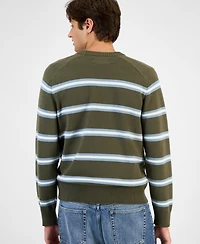 Sun + Stone Men's Striped Crewneck Sweater, Macy's Exclusive