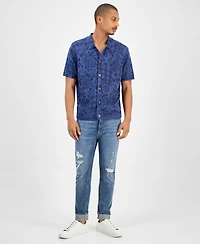 Sun + Stone Men's Printed Short-Sleeve Cardigan, Macy's Exclusive