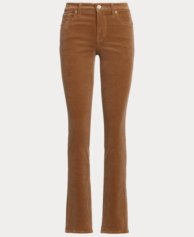 Lauren Ralph Stretch Corduroy Mid-Rise Straight Pants