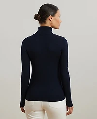 Lauren Ralph Women's Silk-Blend Turtleneck Sweater
