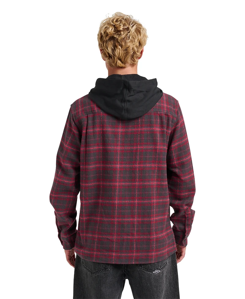Quiksilver Men's Sandbar Hooded Flannel Shirt