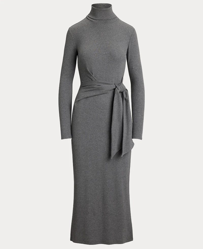 Lauren Ralph Women's Tie-Front Turtleneck Dress