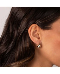 By Adina Eden Solid Teardrop Huggie Earring 14K