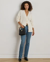 Lauren Ralph Lauren Women's Wool-Blend V-Neck Cardigan