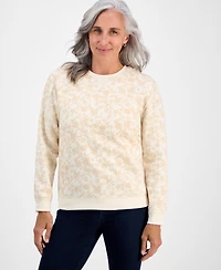 Style & Co Petite Floral-Print Crewneck Sweatshirt, Macy's Exclusive