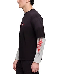 Puma Men's 2-in-1 Waffle Long-Sleeve T-Shirt