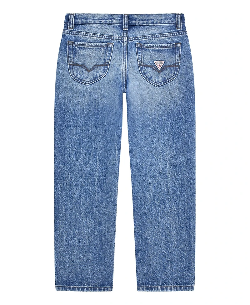 Guess Big Boys Distressed Straight Fit Denim Jeans