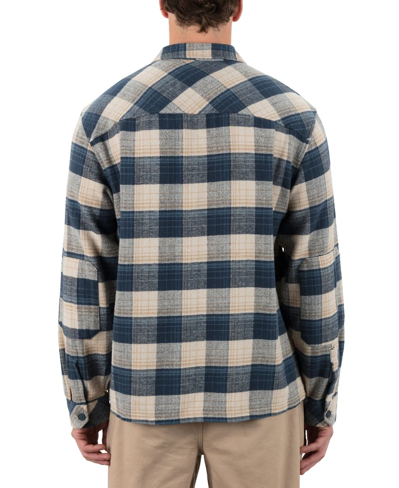 Hurley Men's Santa Cruz Seaside Flannel Long Sleeve Shirt