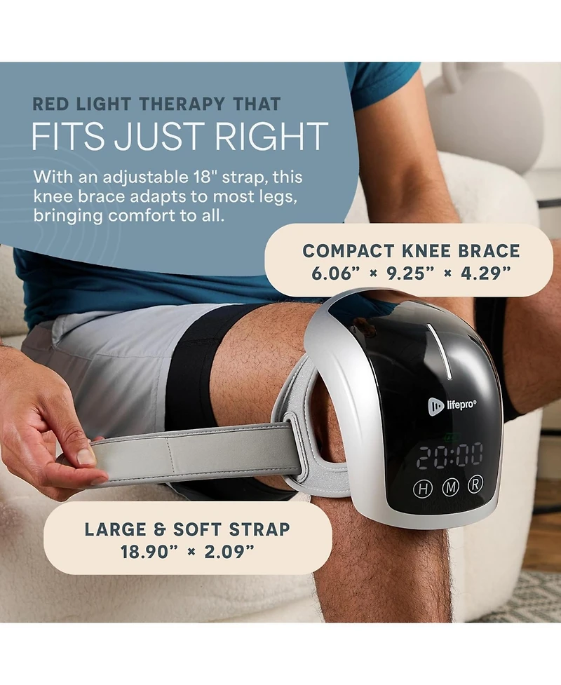 LifePro Red Light Therapy Knee Brace – Portable Infrared Device for Pain Relief, Stiffness & Recovery