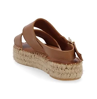 Alohas Women's Double Strap Leather Espadrilles