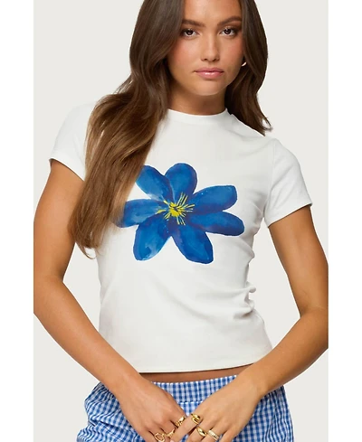 Edikted Women's Marelle Flower Graphic T Shirt