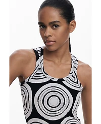 Desigual Women's Sleeveless spiral T-shirt