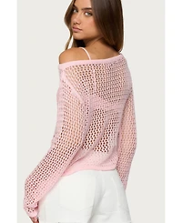 Edikted Women's Inara Off Shoulder Crochet Top