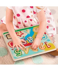 Battat Wooden Abc and Numbers Peg Puzzle Set