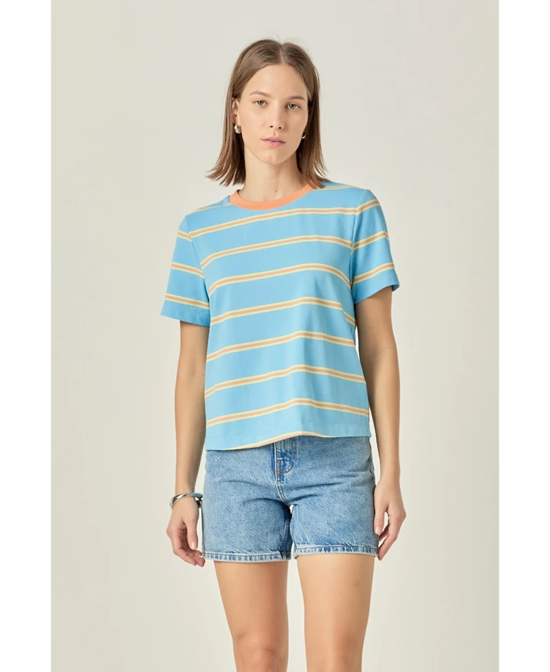 English Factory Women's Jersey stripe top