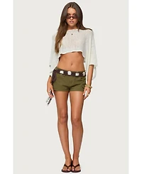 Edikted Womens Laline Oversized Knit Crop Top