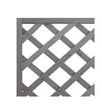 Planter with Trellis Gray Solid Wood Fir