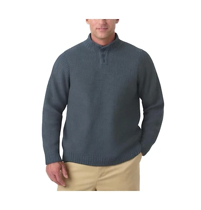 KingSize Big & Tall Henley Shaker Sweater