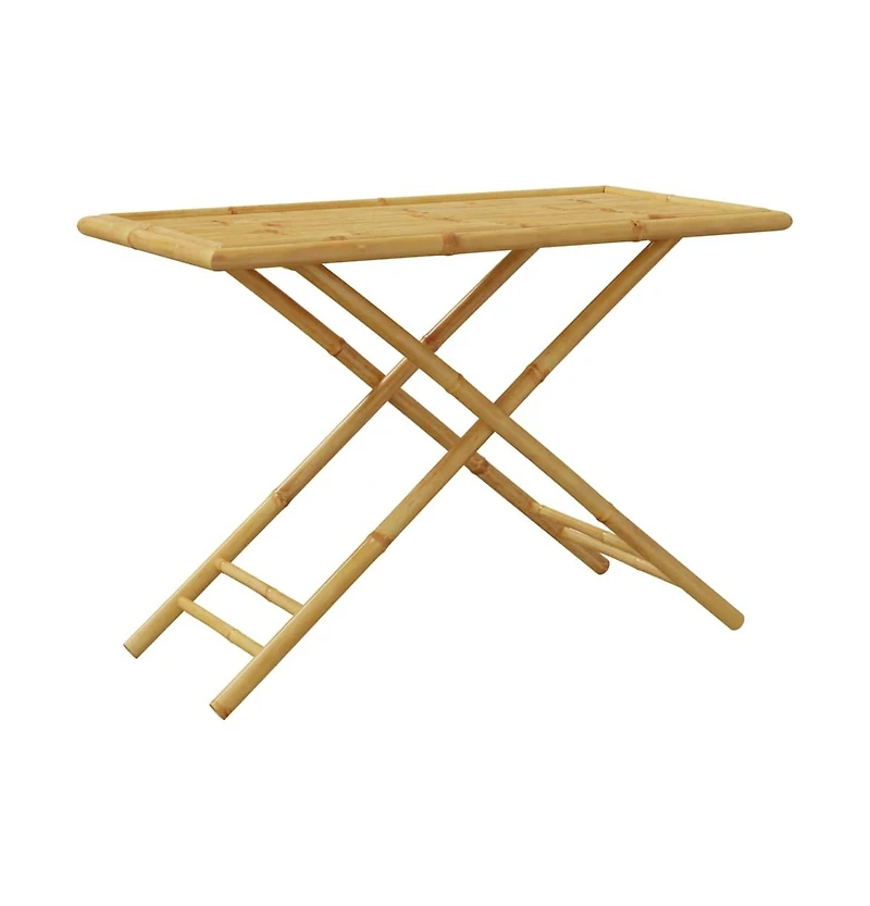vidaXL Folding Patio Table 43.3"x21.7"x29.5" Bamboo