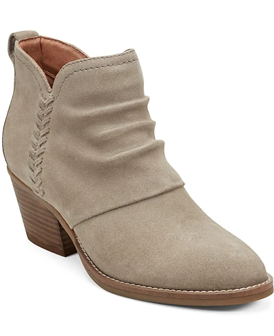 Earth Women's Chandy Ruched Block Heel Booties