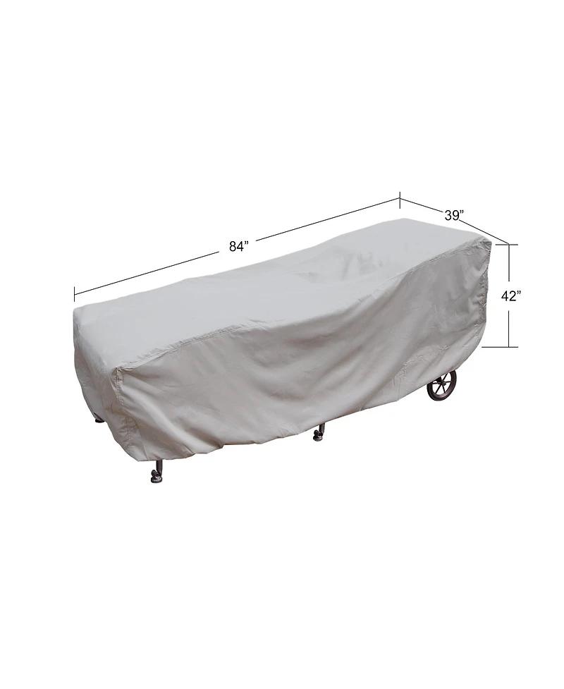 Mondawe 39"W x 84"D x 42"H Chaise Lounge Protective Cover with Elastic