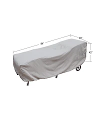 Mondawe 39"W x 84"D x 42"H Chaise Lounge Protective Cover with Elastic