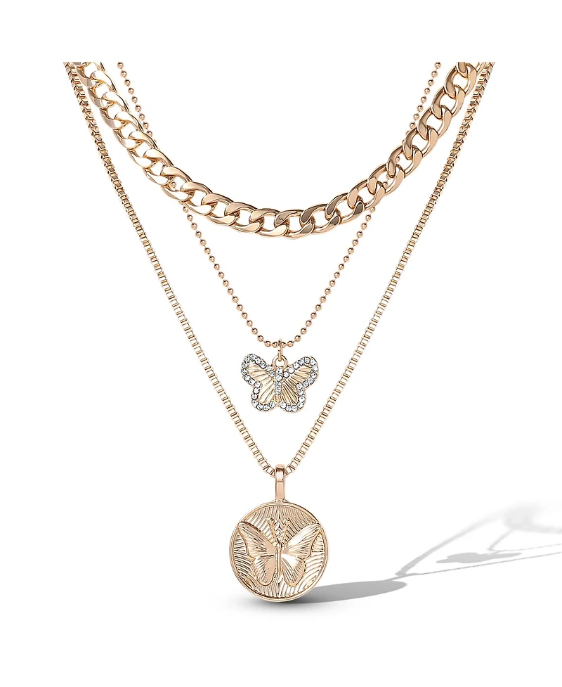 Jessica Simpson Layered Coin & Charm Pendant Necklace