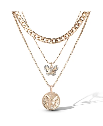 Jessica Simpson Layered Coin & Charm Pendant Necklace