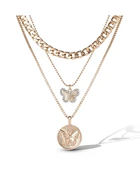 Jessica Simpson Layered Coin & Charm Pendant Necklace