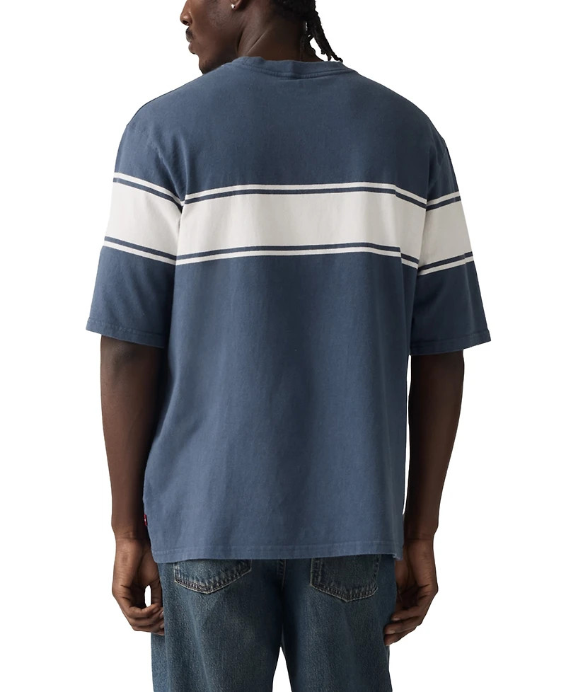 Levi's Men's Relaxed Fit Half Sleeve Striped-Chest T-Shirt
