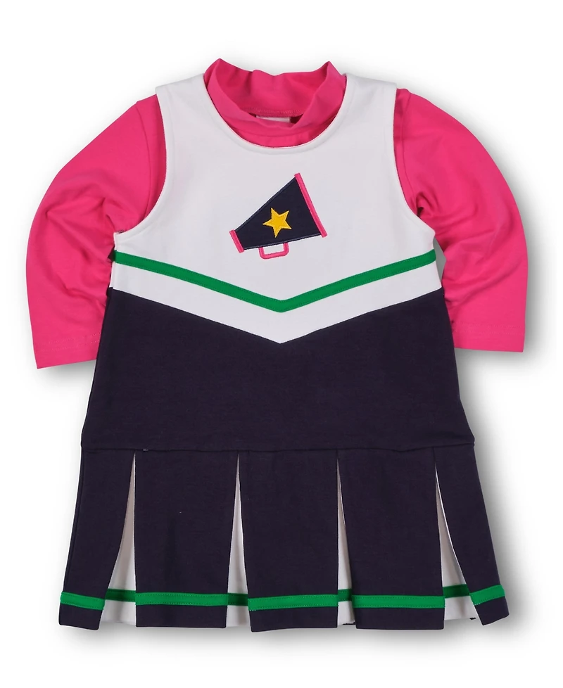 Florence Eiseman Little Girls French Terry Jumper With Cheer Megaphone