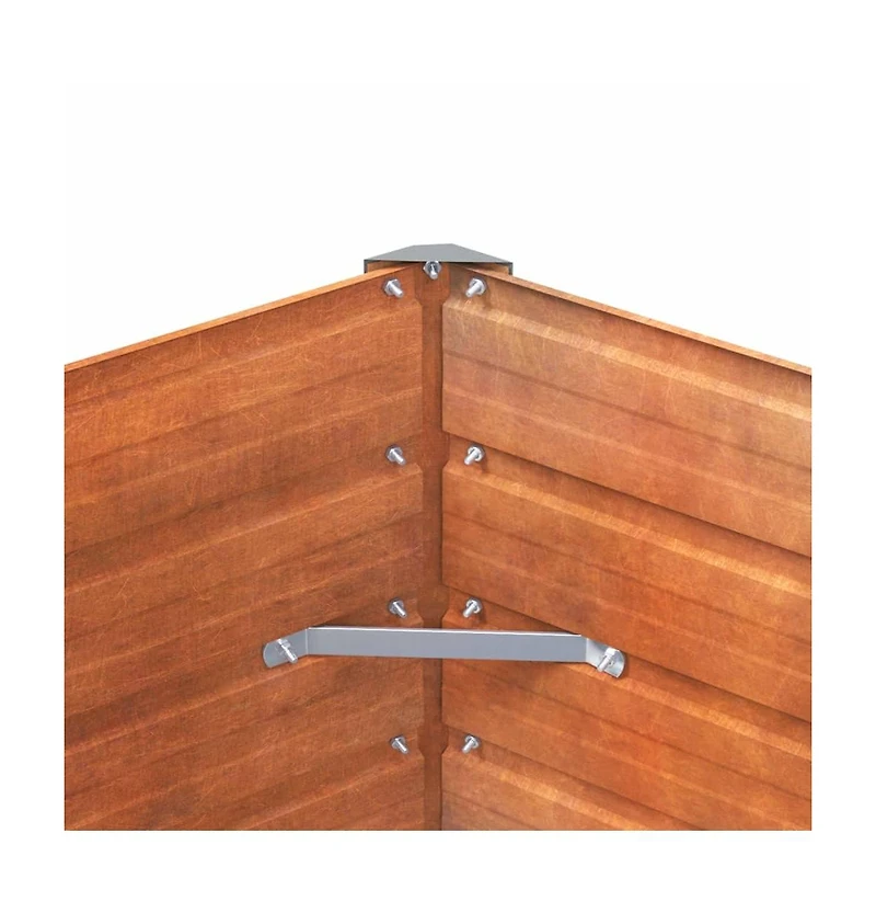 vidaXL Garden Raised Bed Rusty 50.8"x50.8"x30.3" Corten Steel
