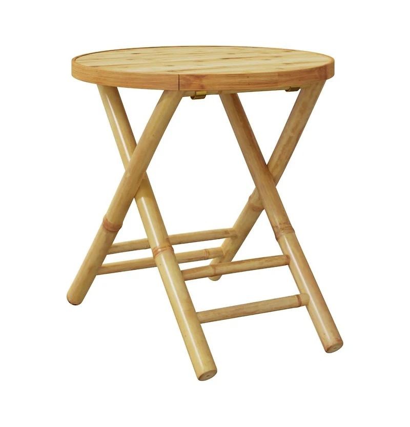 Folding Patio Table 17.7"x17.7" Bamboo