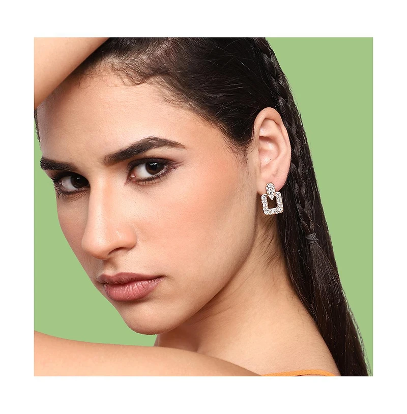 Sohi Women's Embellished Drop Earrings