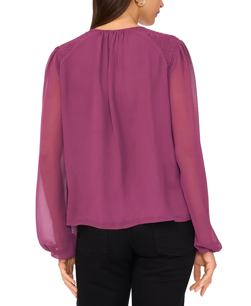 Vince Camuto Women's Long-Sleeve Tie-Neck Blouse