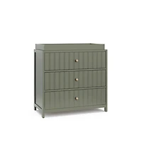 Graco Teddi 3 Drawer Chest with Changing Table Topper (Olive)