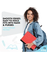 Enday Composition Notebooks College Ruled Paper, Pink Hard Cover Notebook, Premium Lined Books, 100 Sheets Notebook