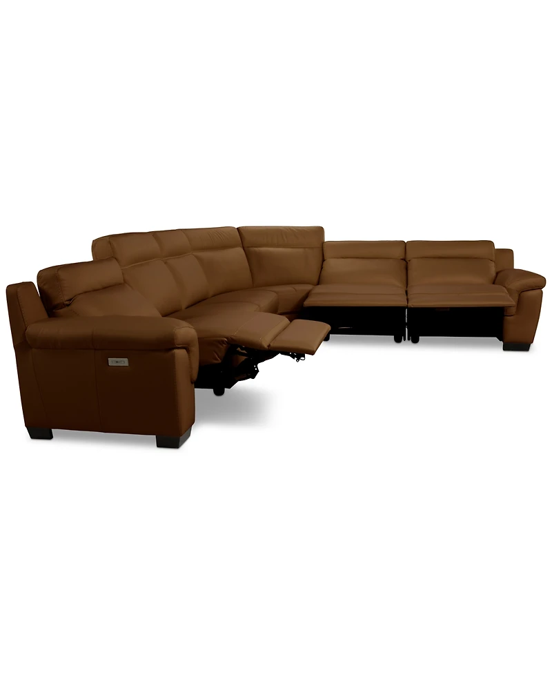 Julius Ii -Pc. Leather L Sectional with Power Recliners