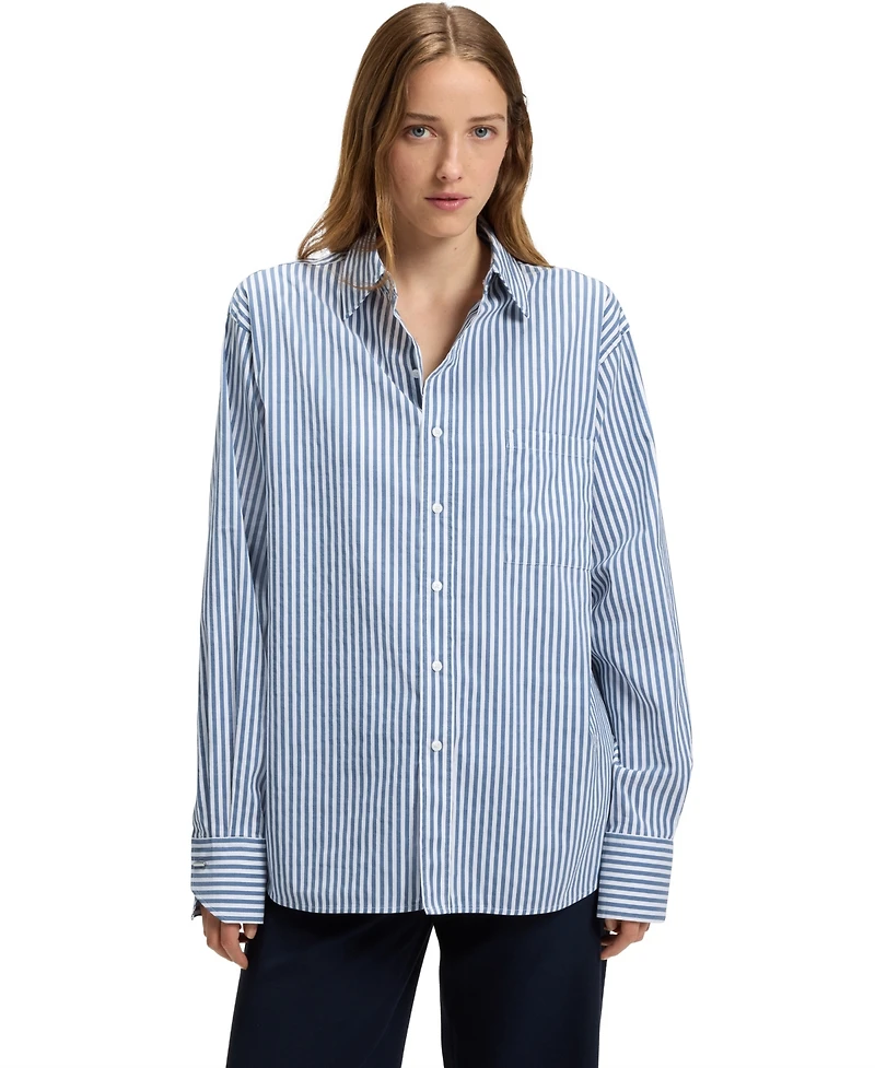 Boss by Hugo Women's Cotton-Blend Striped Blouse