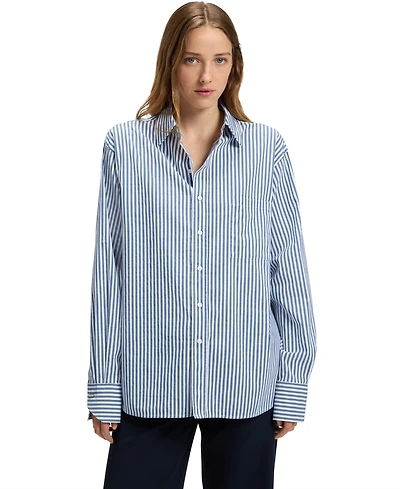 Boss by Hugo Women's Cotton-Blend Striped Blouse