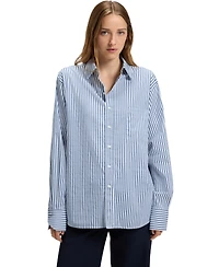 Boss by Hugo Women's Cotton-Blend Striped Blouse
