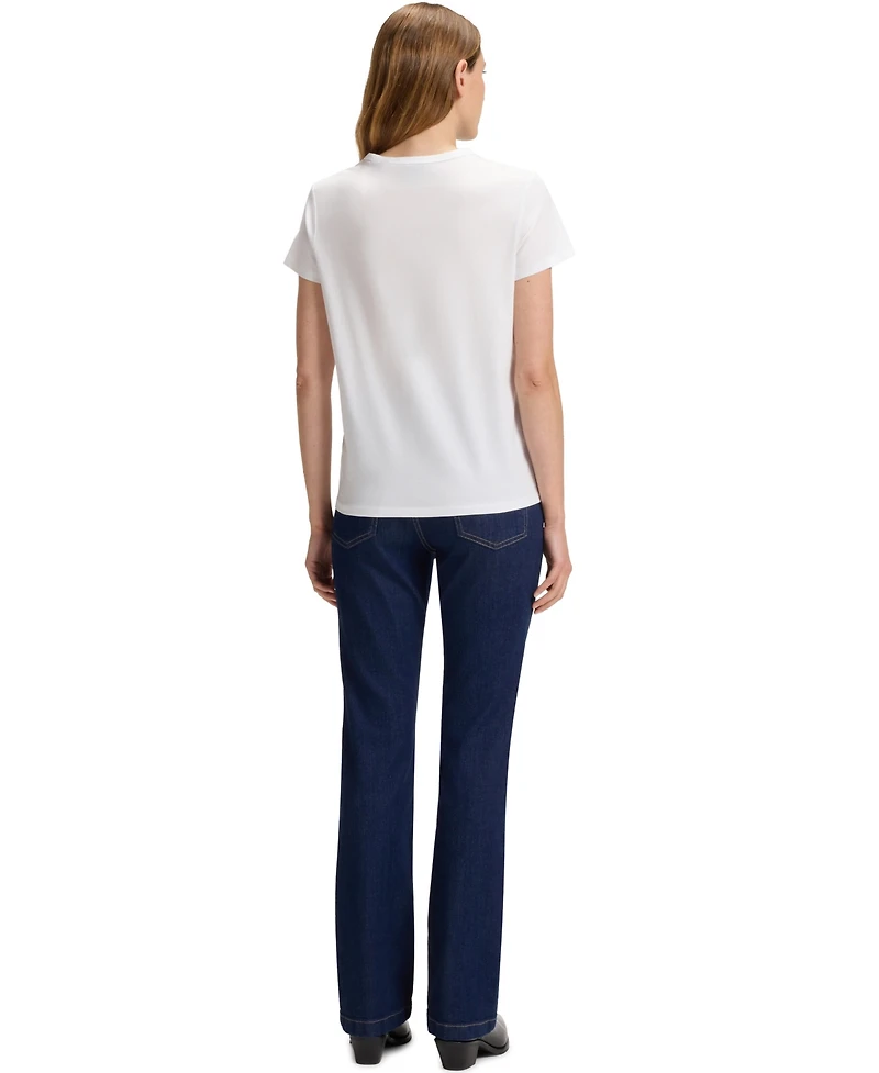 Boss by Hugo Women's Slim-Fit Mercerized-Cotton Monogram T-Shirt